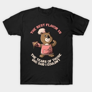 Chef Bear Cooking Quote by Tobe Fonseca T-Shirt